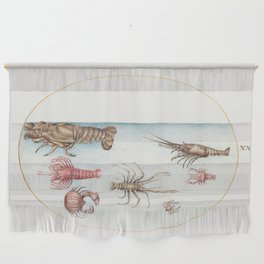 Vintage sea: Lobster, Squilla Mantis, and Other Crustaceans Wall Hanging