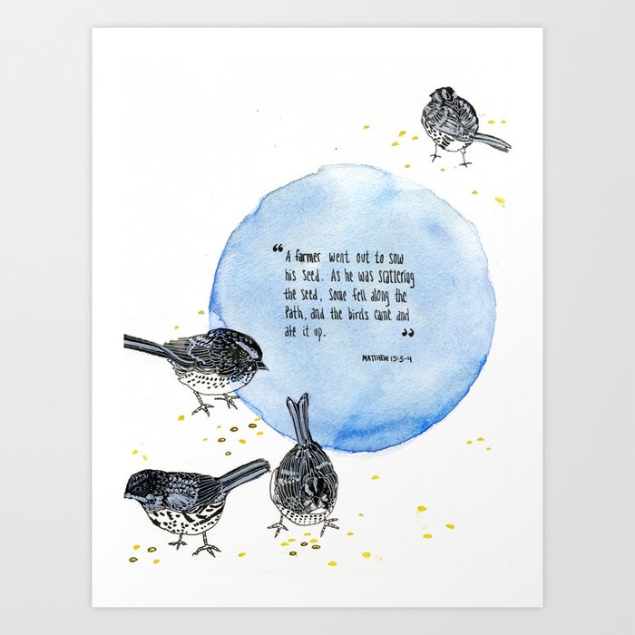 1 Parable of the Sower Series - Birds  Art Print