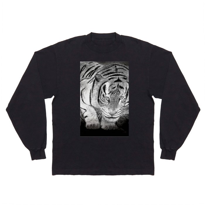 Tiger Gaze Art Print Long Sleeve T Shirt
