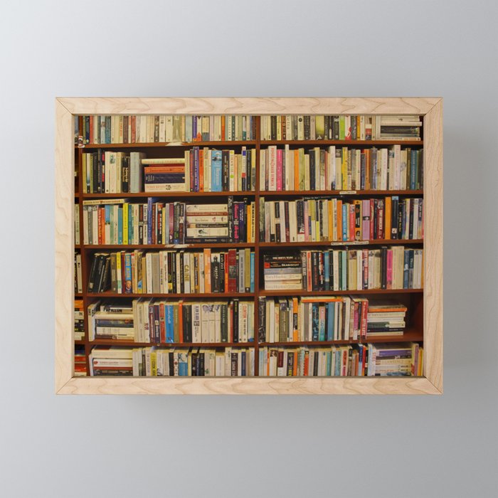 Bookshelf Books Library Bookworm Reading Framed Mini Art Print