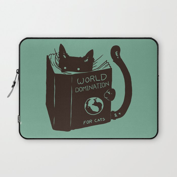 World Domination for Cats (Green) Laptop Sleeve