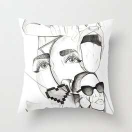 Cheeky Abstract #1 Throw Pillow