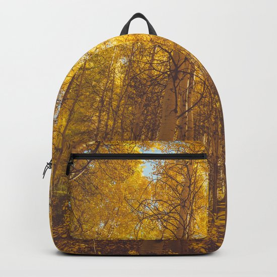 Autumn trees and yellow leaves Backpack