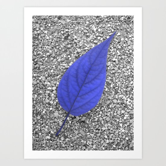 blue leaf IV Art Print