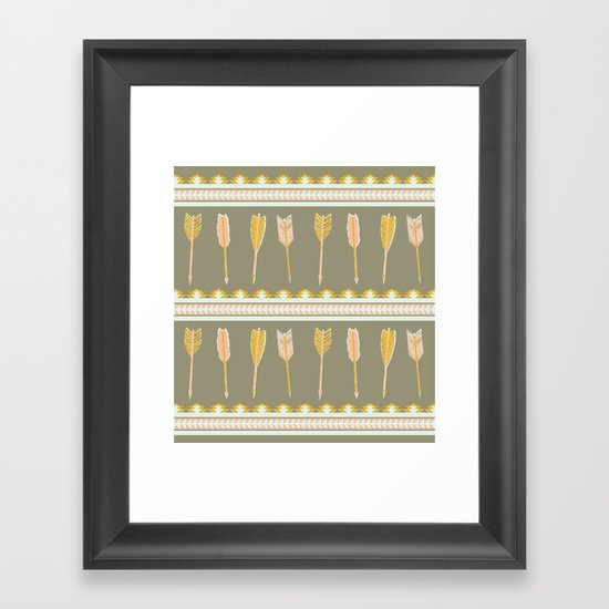 aztec arrows Framed Art Print