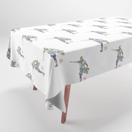 Soccer Watercolor Print Poster Tablecloth