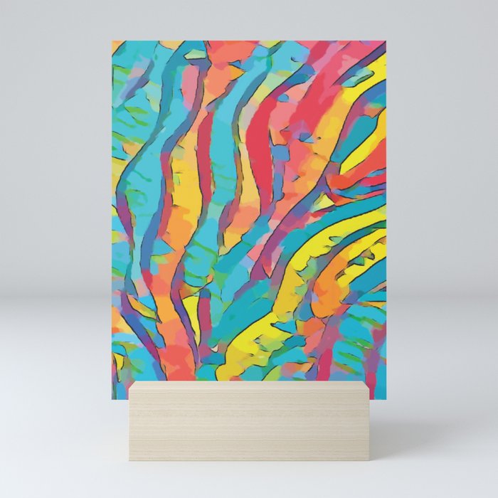 Rhythm of Life - Colorful waves Mini Art Print