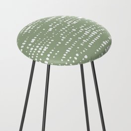 Abstract Spotted Pattern in Sage Green Counter Stool