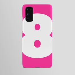 8 (White & Dark Pink Number) Android Case