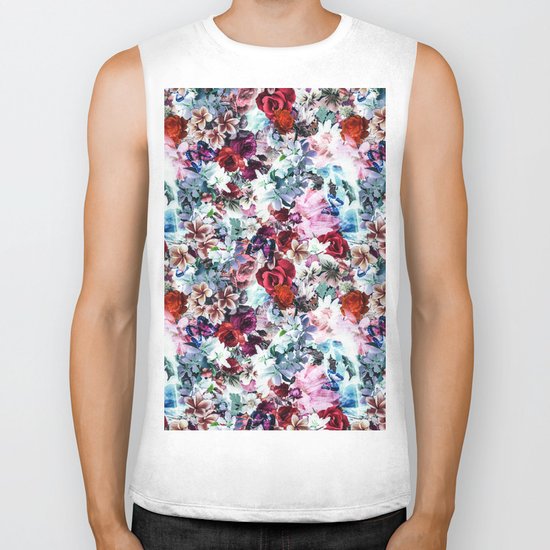 Floral Pattern Biker Tank