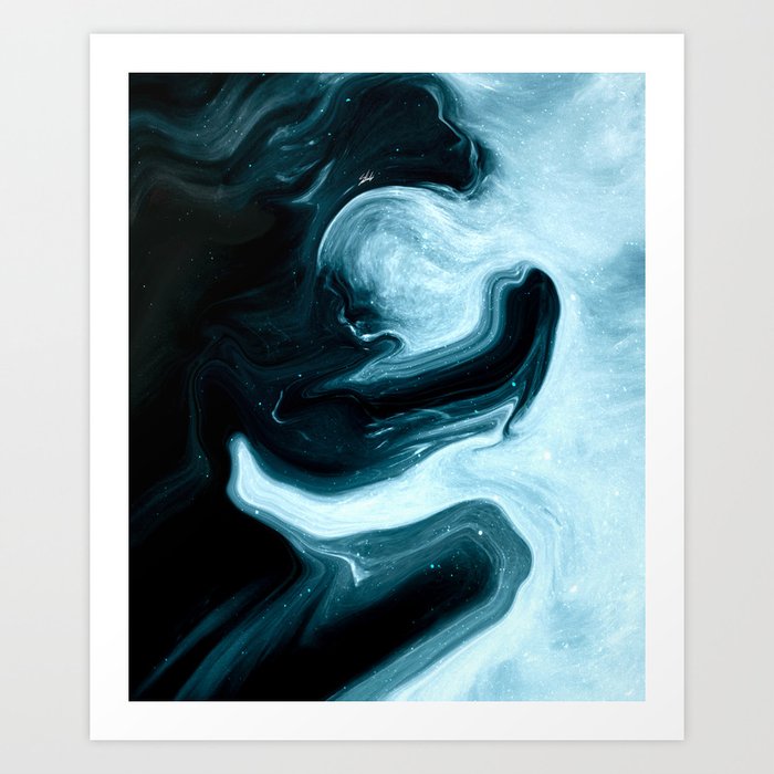 Spirits floating in the universe. Art Print