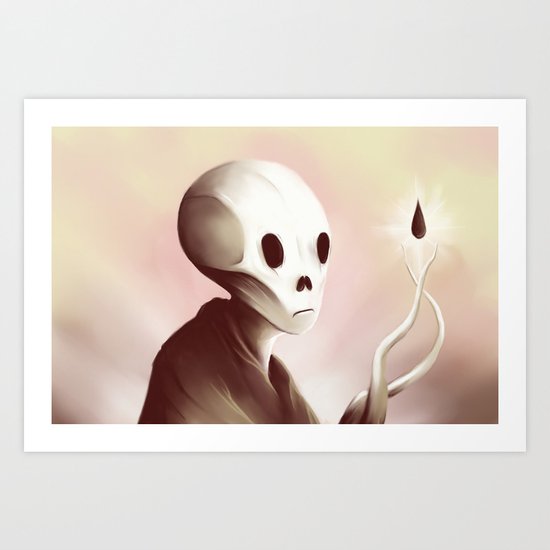 oil worshipper Art Print