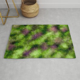 Green and Pink Galaxy Area & Throw Rug