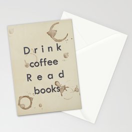 Read Books Drink Coffee Stationery Cards