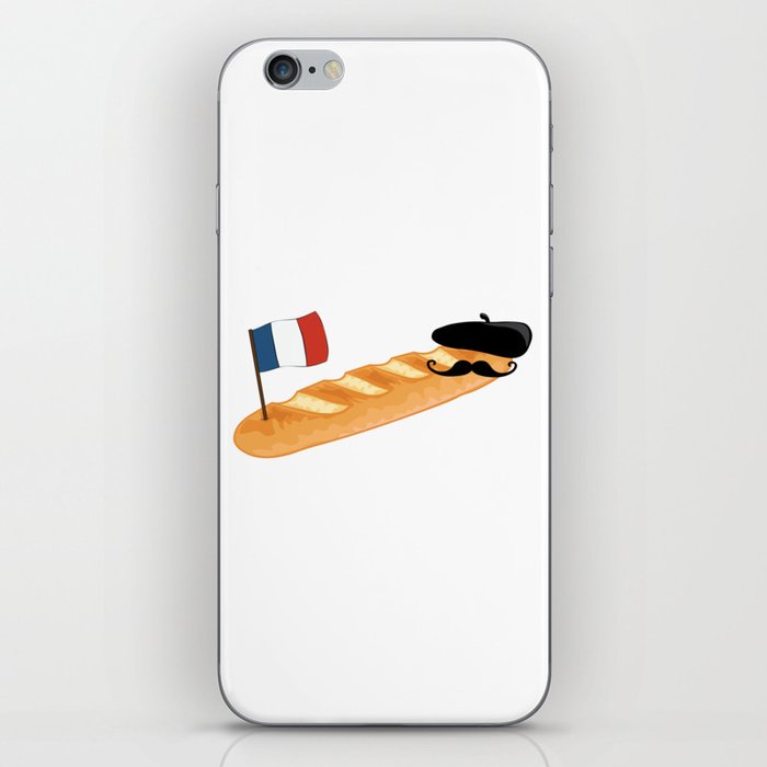 French Baguette Moustache - Funny French Food iPhone Skin