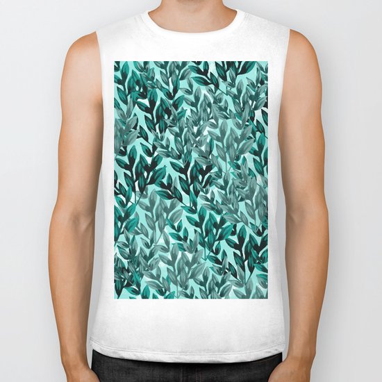 Leaf pattern II Biker Tank