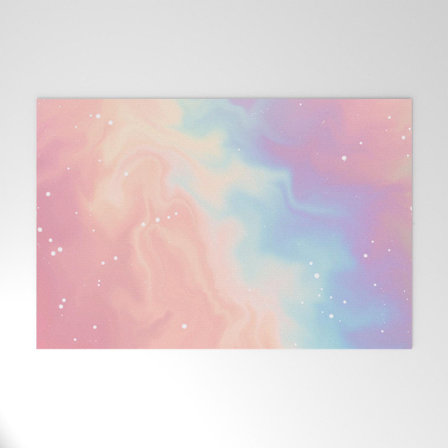 Cotton Candy Galaxy Welcome Mat By Frankieprintco Society6