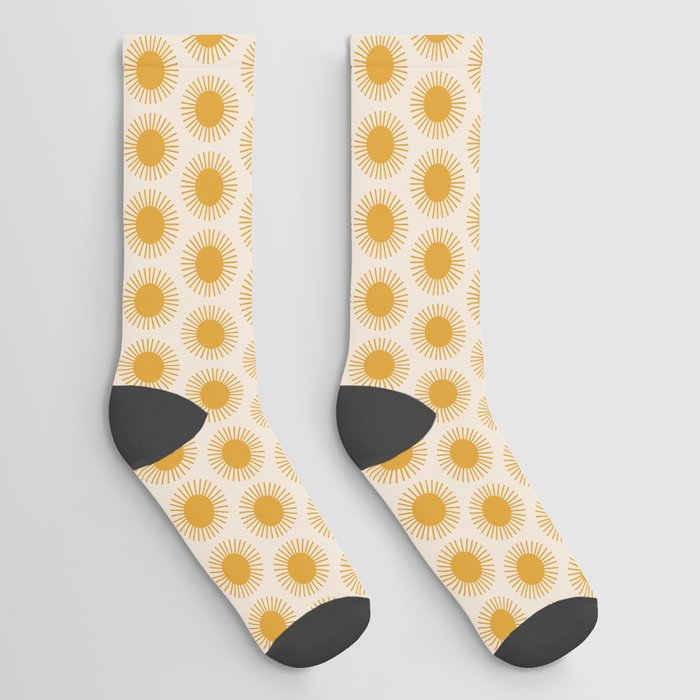 Golden Sun Pattern Socks