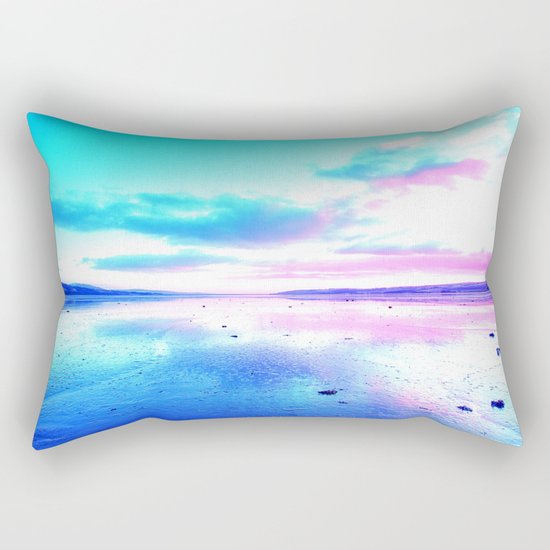 Bright Sunset Beach Rectangular Pillow