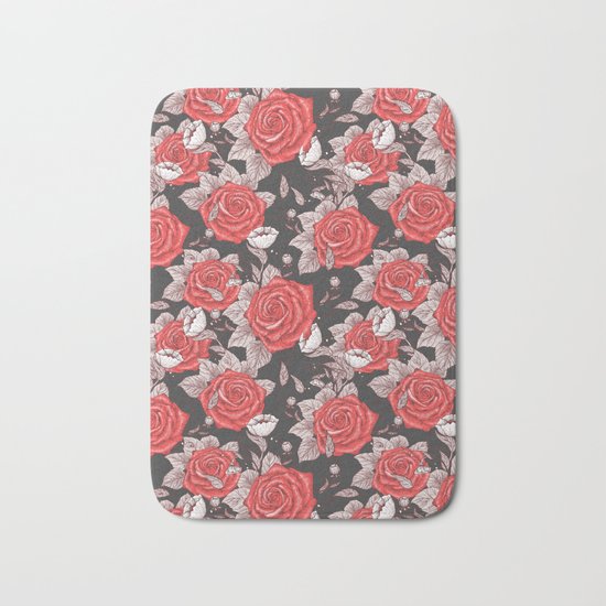 FLOWERS pattern Bath Mat