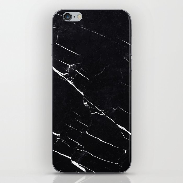 Elegant Black Marble Stone iPhone Skin