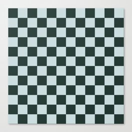 Checker Pattern in Pine Grove Blue + Wan Blue Colors (xii 2021) Canvas Print