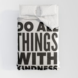 Kindness | Black & White Comforter