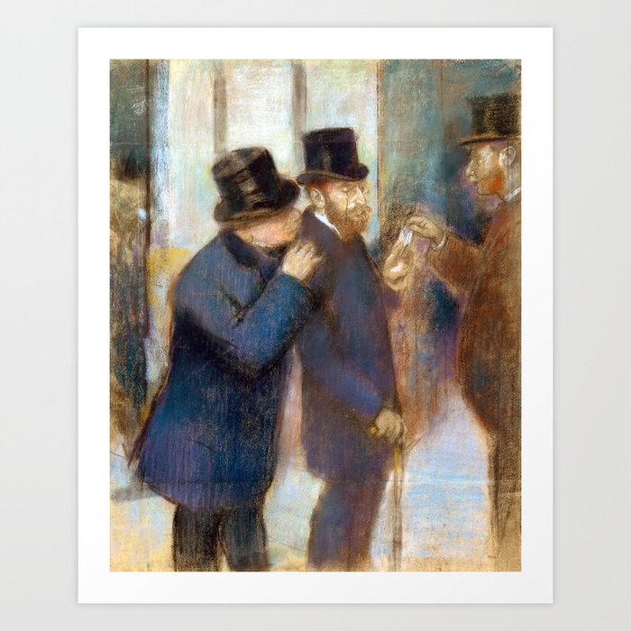 Edgar Degas Portraits At The Stock Exchange Art Print By Pdpress