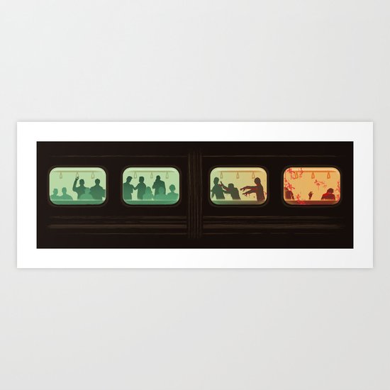 Ground Zero - Zombie Subway Art Print