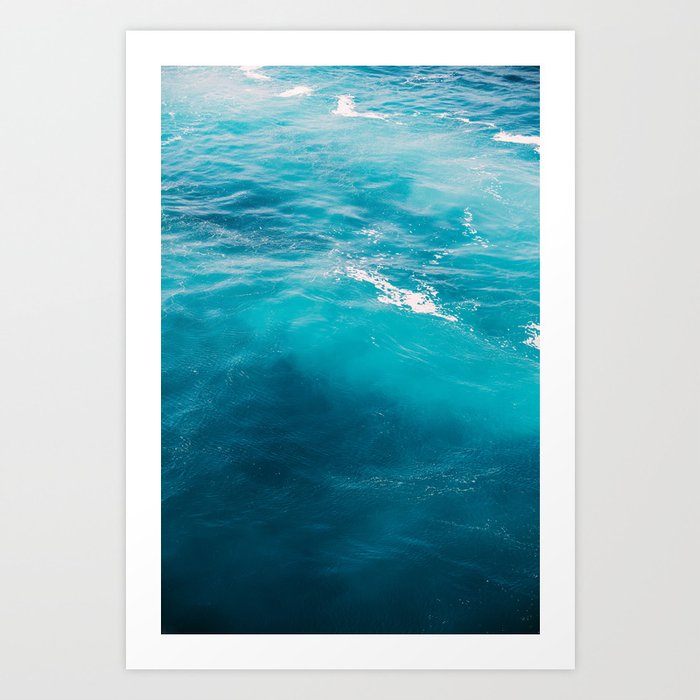 Mediterranean Sea - Blue Waves - Ocean Water - Nature Photography Art Print