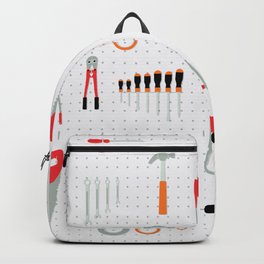 Tool Wall Backpack | Work, Toolbox, Workshop, Hammer, Nail, Drawing, Wrench, Wood, Spanner, Carpenter 