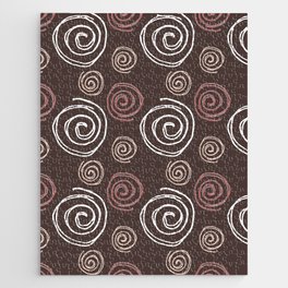 Twirly Swirly Brown Jigsaw Puzzle