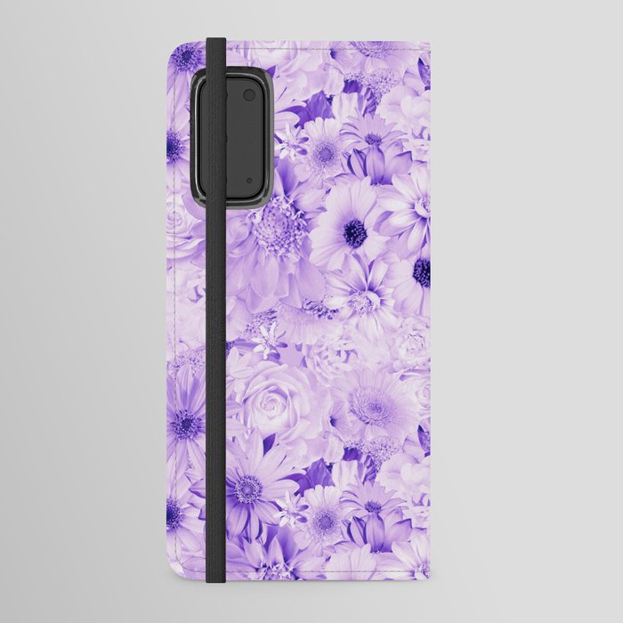 amethyst floral bouquet aesthetic array Android Wallet Case