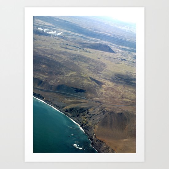 Iceland From Air Art Print