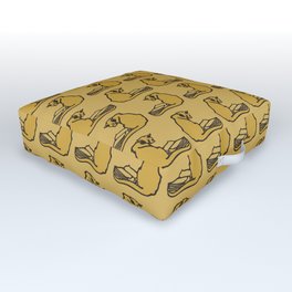 Cool cats read books Outdoor Floor Cushion