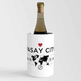Pasay City - Philippines - World Map with GPS Coordinates Wine Chiller