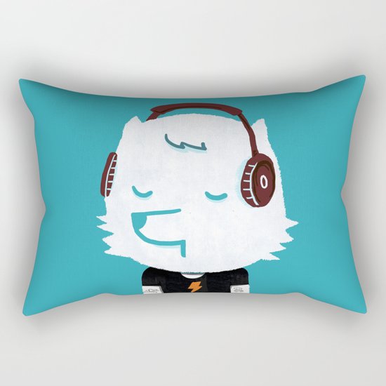 Metal Rock Dog Rectangular Pillow