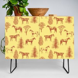 HORSES IN THE FOREST  Credenza