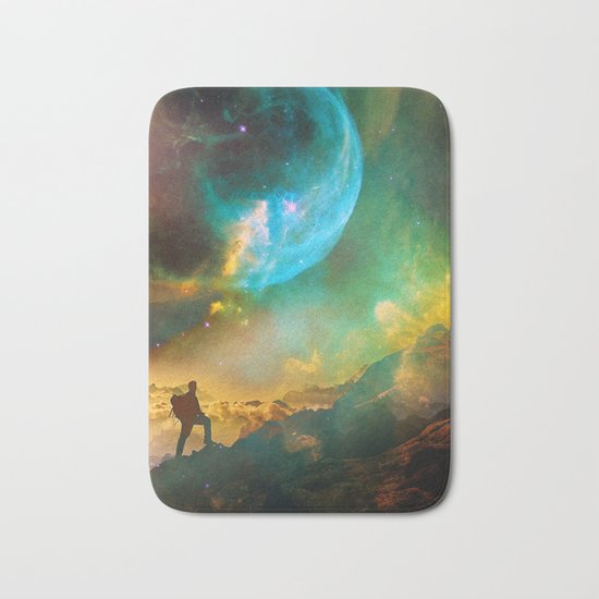 Vibrant Space Hiker Bath Mat