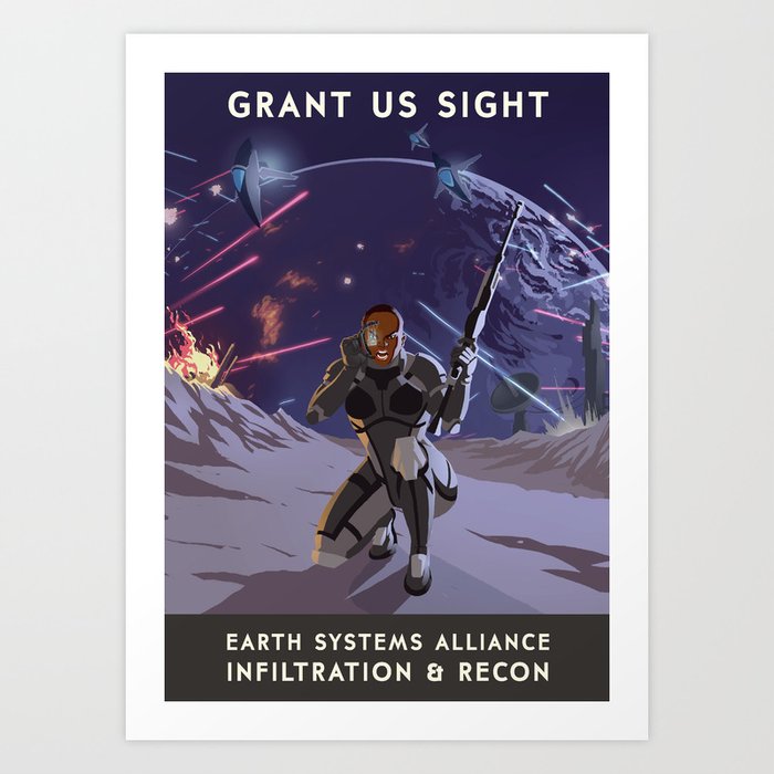 Mass Effect 3- Infiltrator Propaganda Art Print