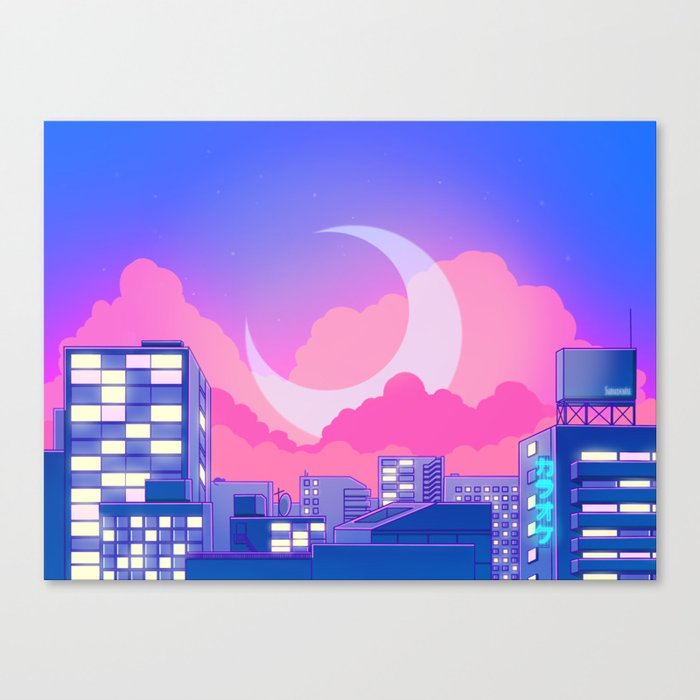 Dreamy Moon Nights Canvas Print