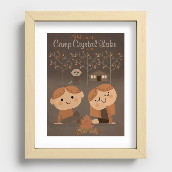 welcome to camp crystal lake Recessed Framed Print