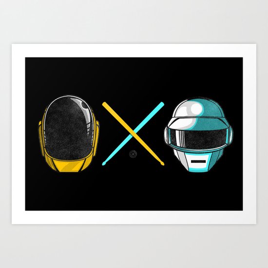 Robot X Robot Art Print
