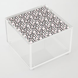 Print Pattern Pink and black  Acrylic Box