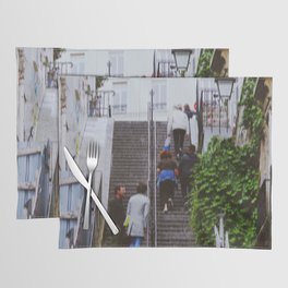 Unfocused Paris Nº 9 | Steep steps to Montmartre | Out of focus photography Placemat