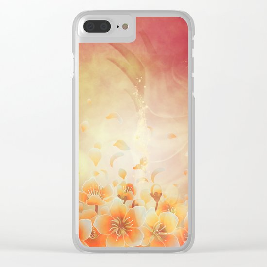 Elegant, colorful floral design Clear iPhone Case