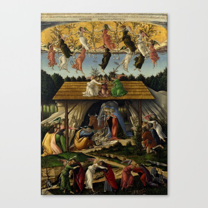 Sandro Botticelli The Mystical Nativity Canvas Print By