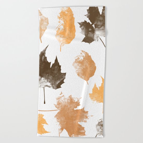 autumn, leaves, Beach Towel