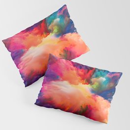 Color Splash series fractal paint and rich subject of imagination, creativity and art  Pillow Sham
