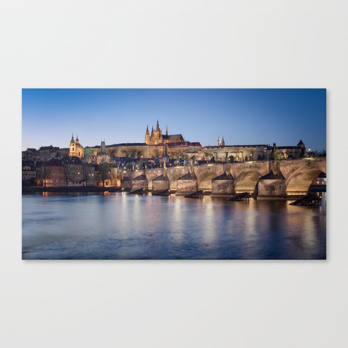 Prague Castle and Charles Bridge Canvas Print